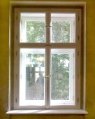 Bytový dům Janovského Praha - replika špaletového okna